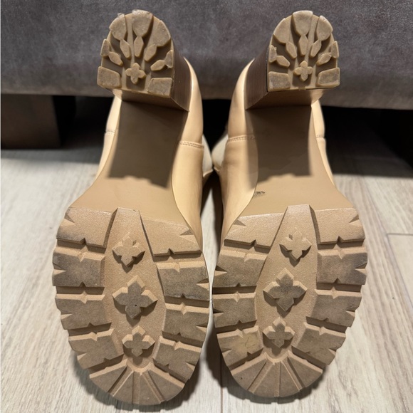 JustFab Cream Heeled Boots - Picture 10 of 10